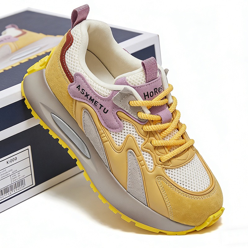Women'S Yellow Fashion Sneakers - 2026 Lente Zomer Mode Sneakers Dames