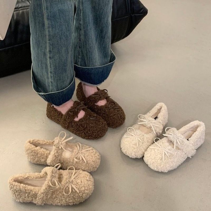 Women Fashion Online - Nieuwe stijl mode dames shearling ballet