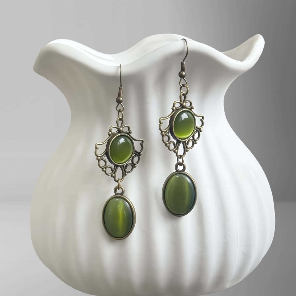 Women'S Fashion Victorian Era - Retro Victoriaanse tijdperk uitgehold kant groene