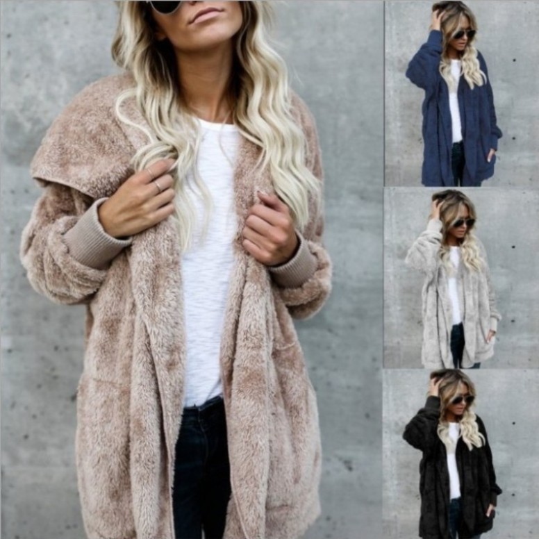 Sherpa Coat Women - Warme pluche nepbontjas Omkeerbare zachte nepbontjas