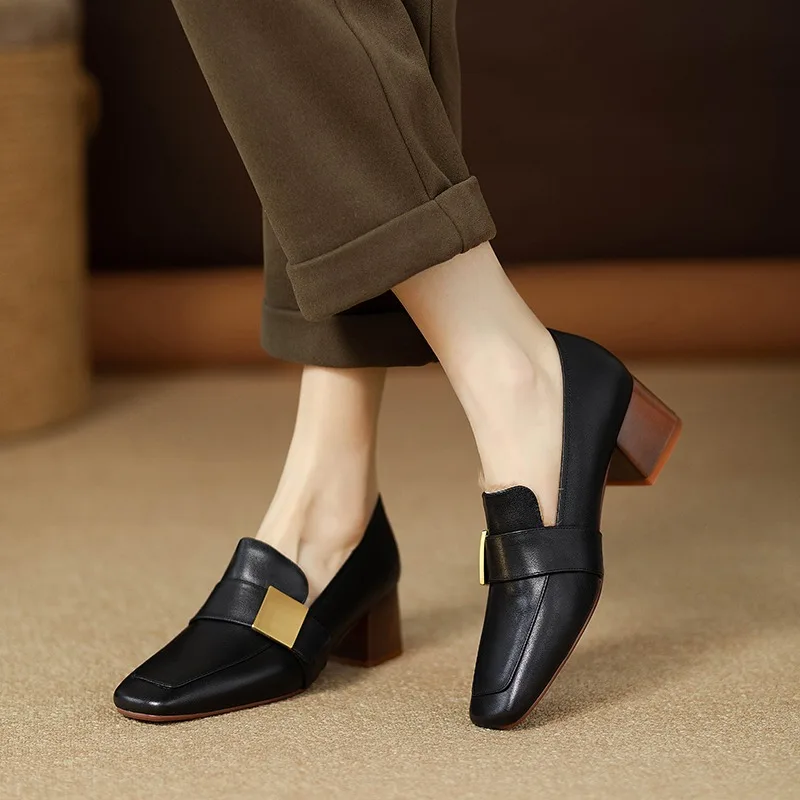 Women Fashion Jeans - damesmode lederen pumps elegante slip op