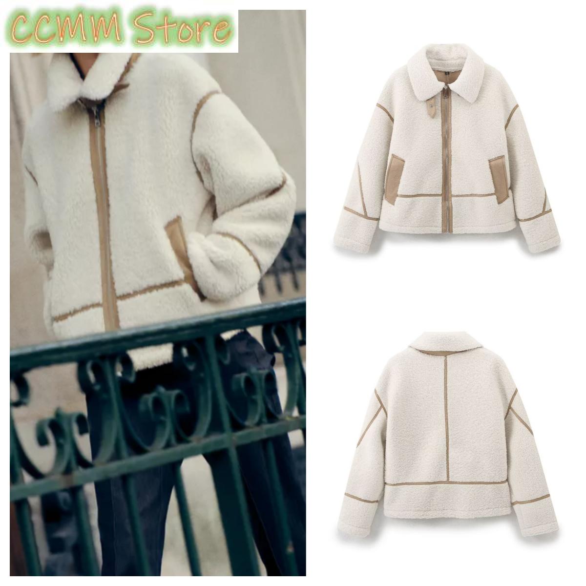 Sherpa Coat Women - Nieuwe stijl revers rits sherpa jas