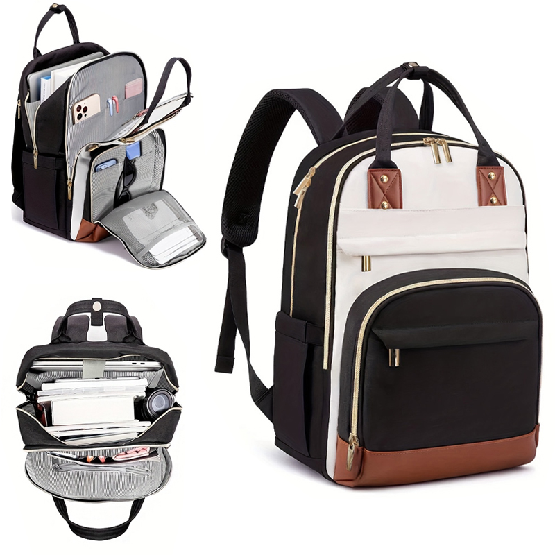 Women Fashion Online - Vliegtuigmaatschappij ontworpen verstelbare schouderband dames multi-color