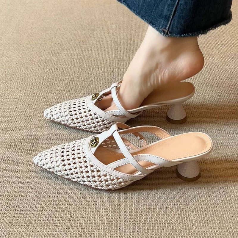 Floral Summer Dress - Franse Premium Hoge Hakken Vrouwen Slippers