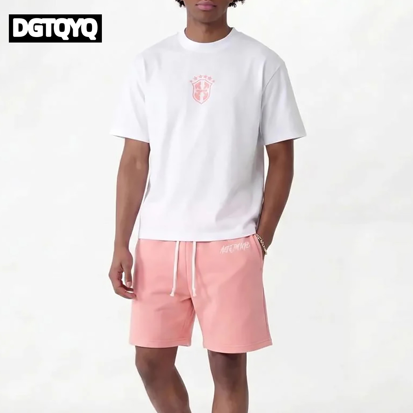 Women Fashion Styles - Zomerse nieuwe roze geborduurde casual shorts