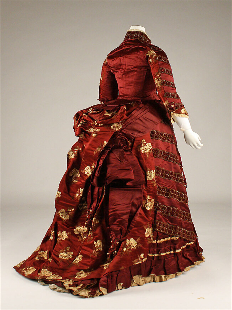 Women'S Fashion Victorian Era - Victoriaanse rode Edwardiaanse dagjurk uit de