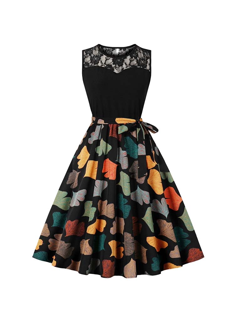 Women'S Fashion In The 50S - Dames vintage jaren '50 midi-jurk kant
