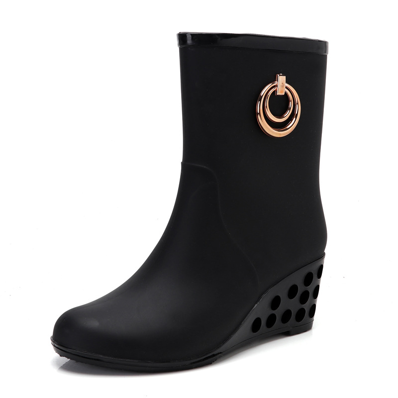 Women'S Fashion Gumboots - Mode Sleehak Regen Laarzen Vrouwen Pvc