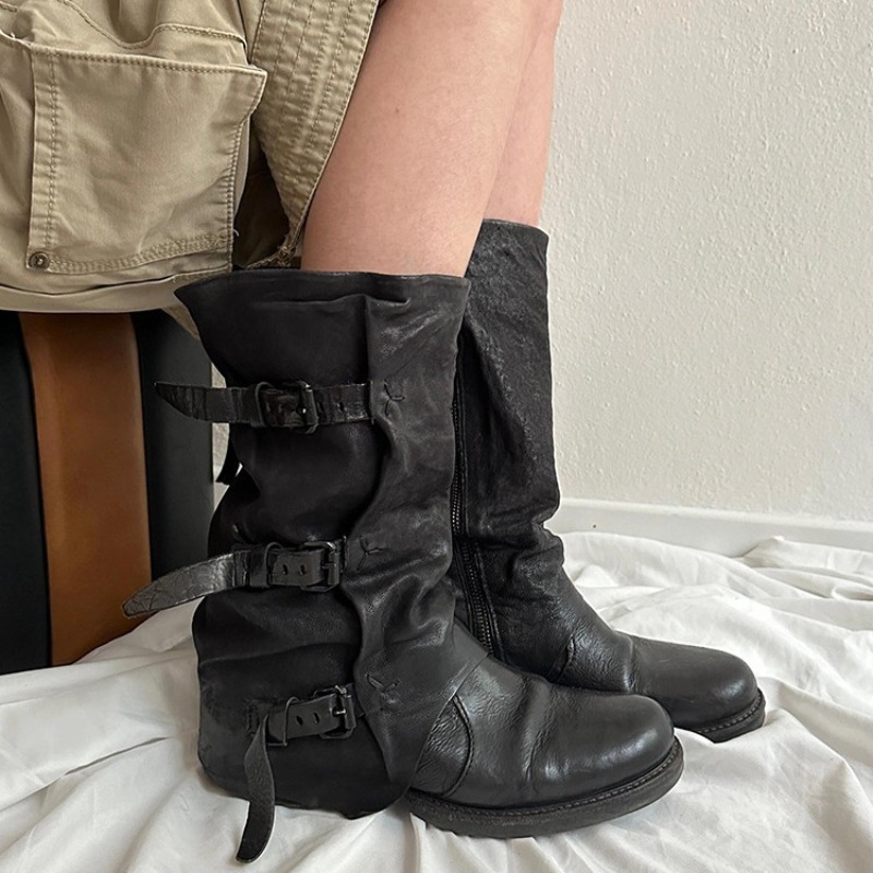 Women'S Fashion Leather Boots - Klassieke damesschoenen Retro luxe echt lederen