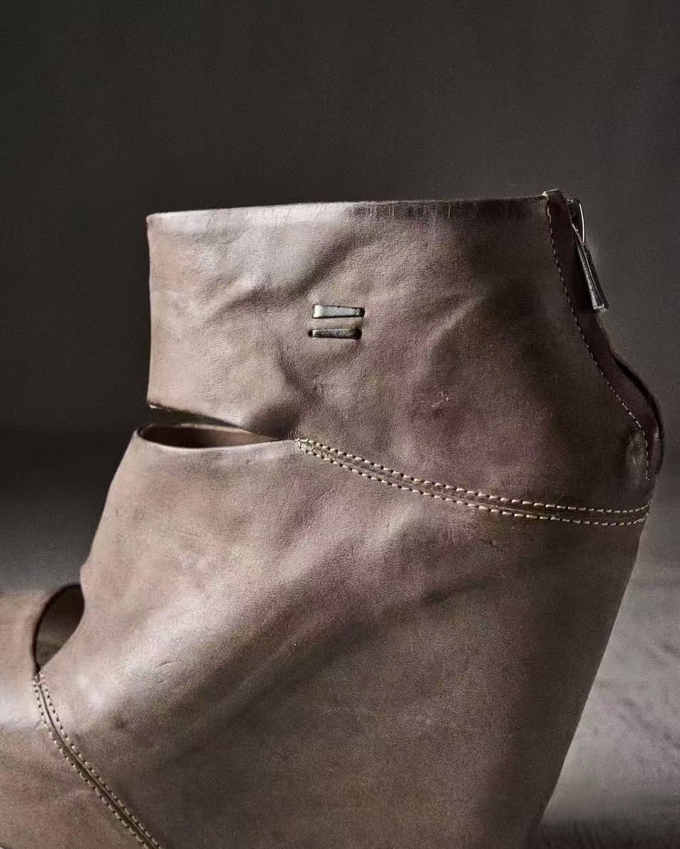 Zomer nieuwe dames vintage gri - Women'S Fashion Leather Boots recensie en prijs