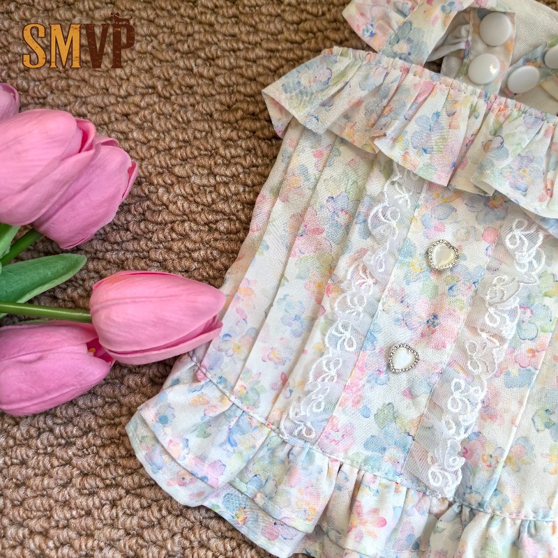 Pastelkleurige bloemenprint hu - Lace Trim Cami recensie en prijs