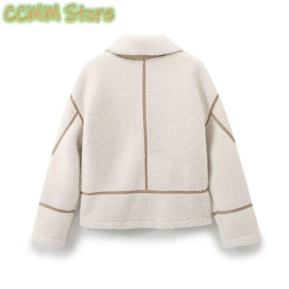 Nieuwe stijl revers rits sherp - Sherpa Coat Women recensie en prijs
