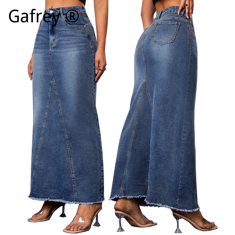 Dames Denim Midi Rok Hoge Tail - Women Fashion Jeans recensie en prijs
