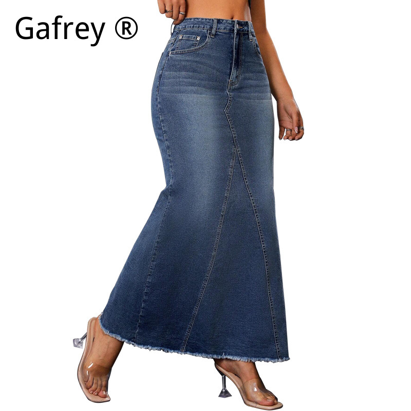 Dames Denim Midi Rok Hoge Tail - Women Fashion Jeans recensie en prijs