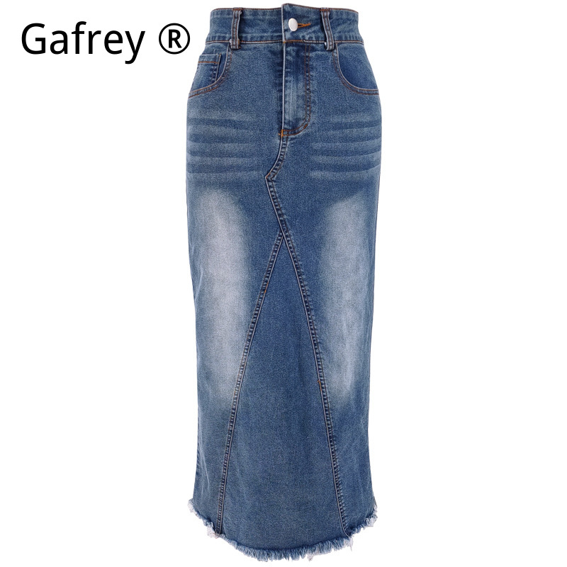 Dames Denim Midi Rok Hoge Tail - Women Fashion Jeans recensie en prijs