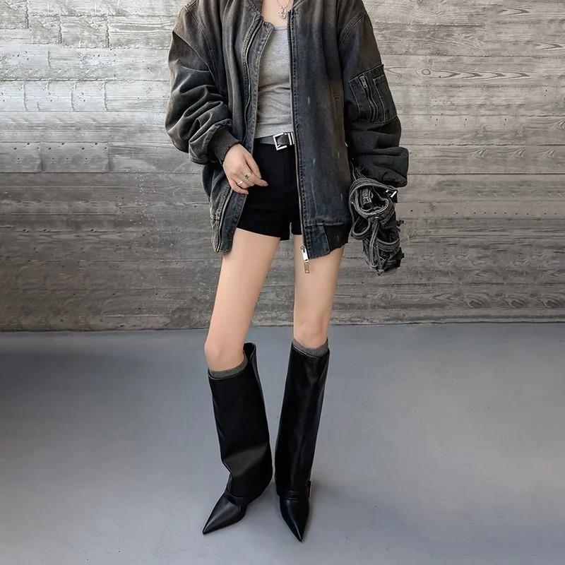 Dames Kniehoge Laarzen Klassie - Women'S Fashion Leather Boots recensie en prijs