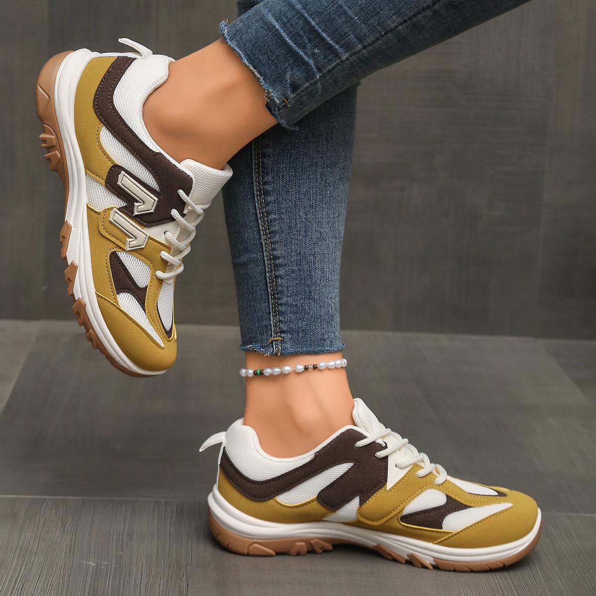 Mode grijs geel mix kleur anti - Women'S Yellow Fashion Sneakers recensie en prijs