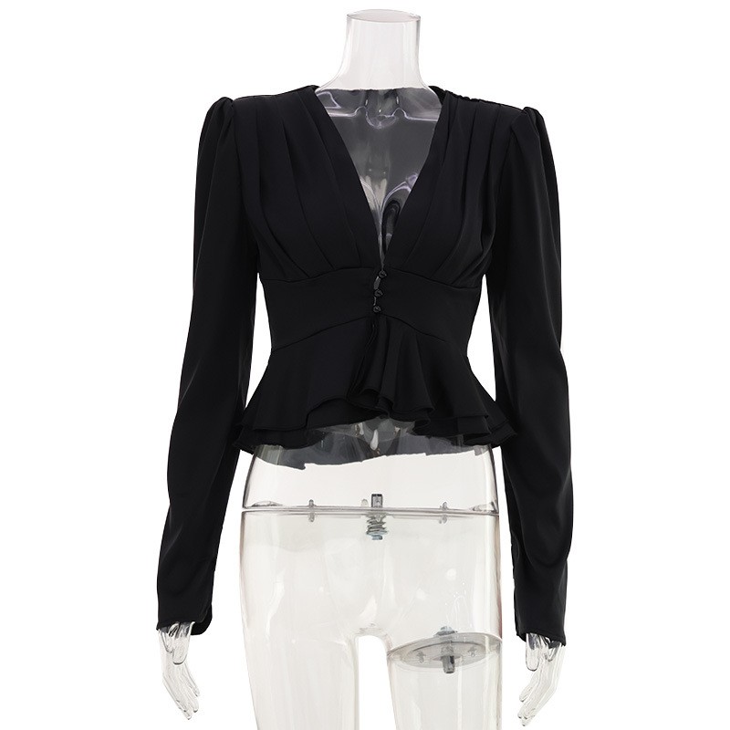 Damesblouse V-hals Lange Mouwe - Wrap Blouse Chiffon recensie en prijs