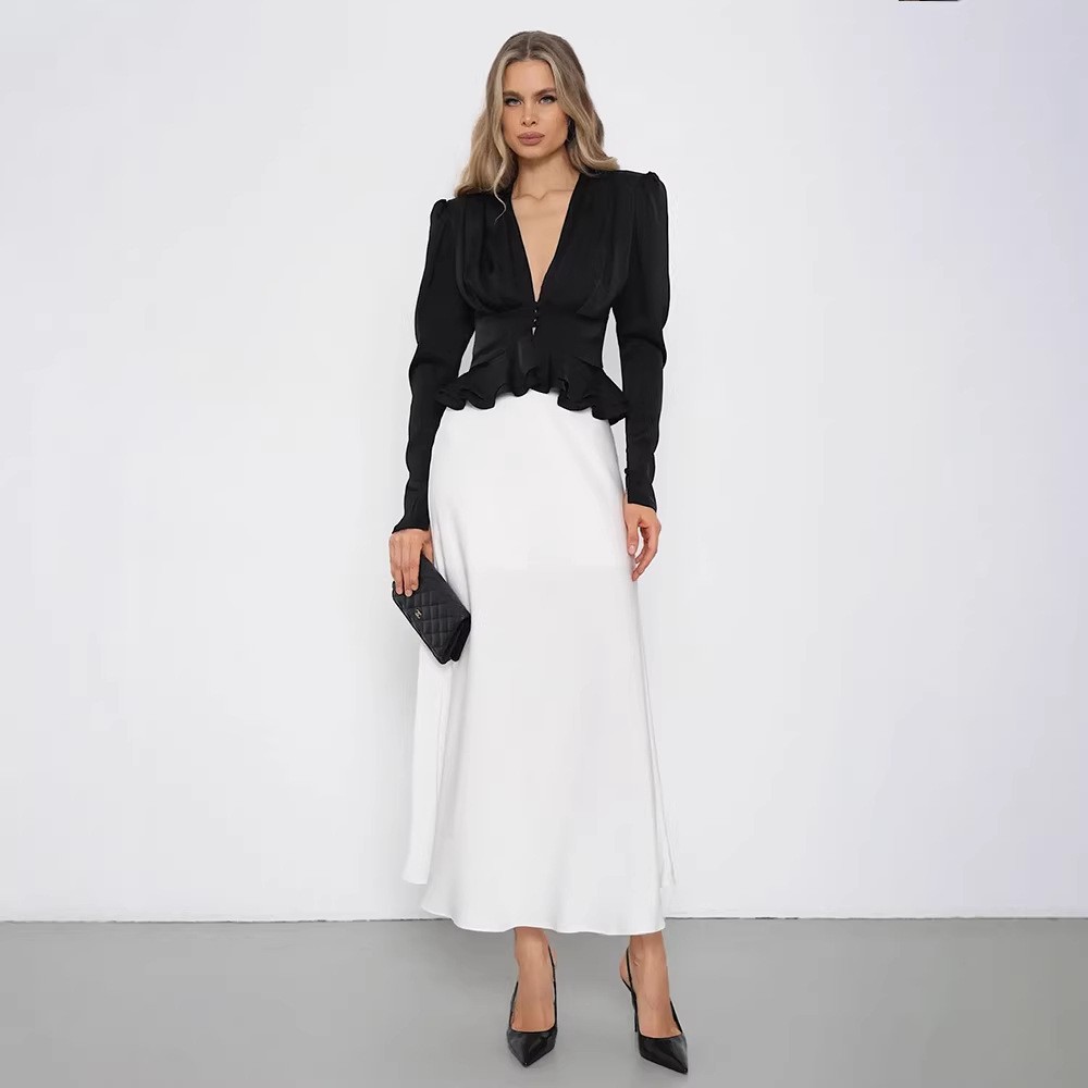 Damesblouse V-hals Lange Mouwe - Wrap Blouse Chiffon recensie en prijs