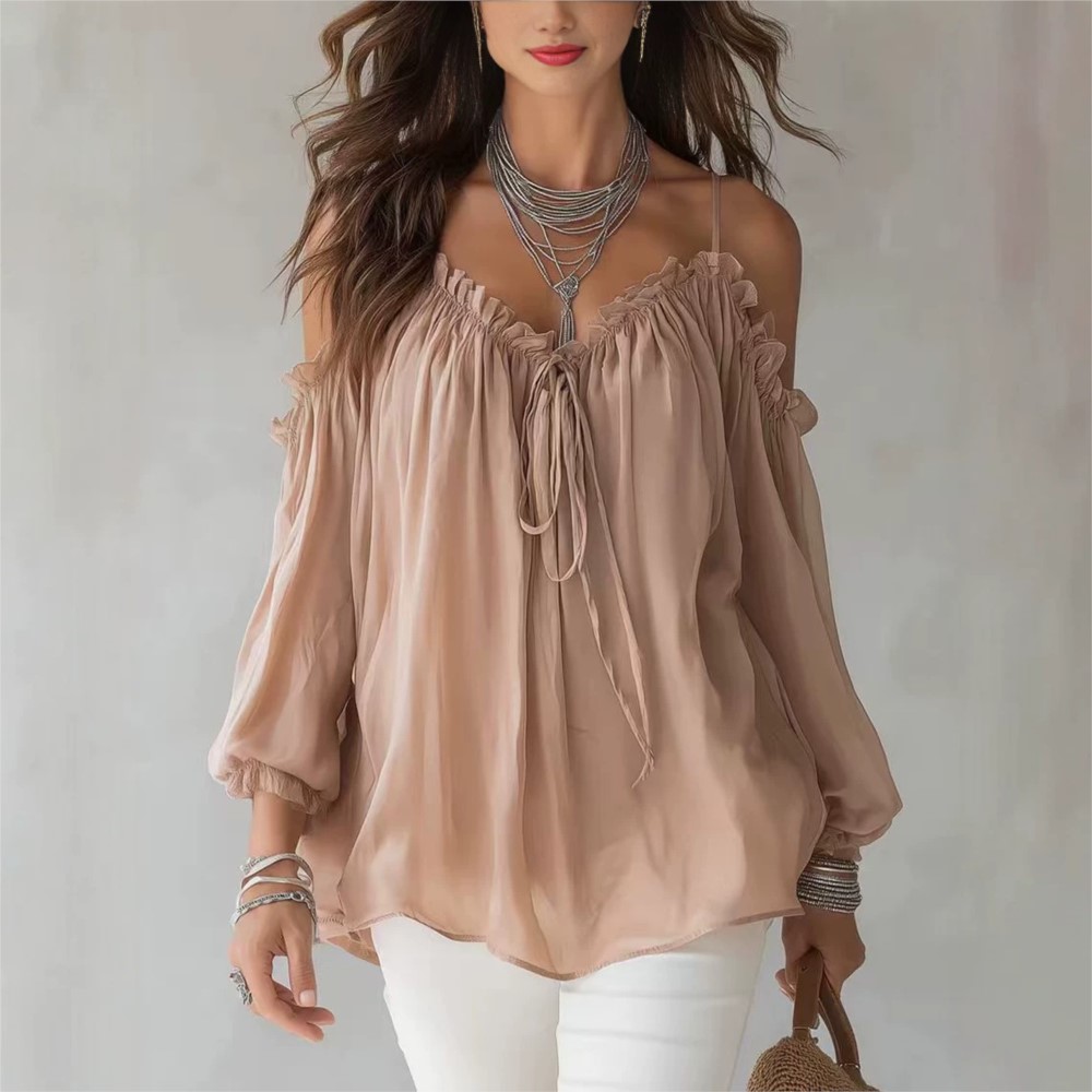 Elegante off-shoulder blouse m - Wrap Blouse Chiffon recensie en prijs
