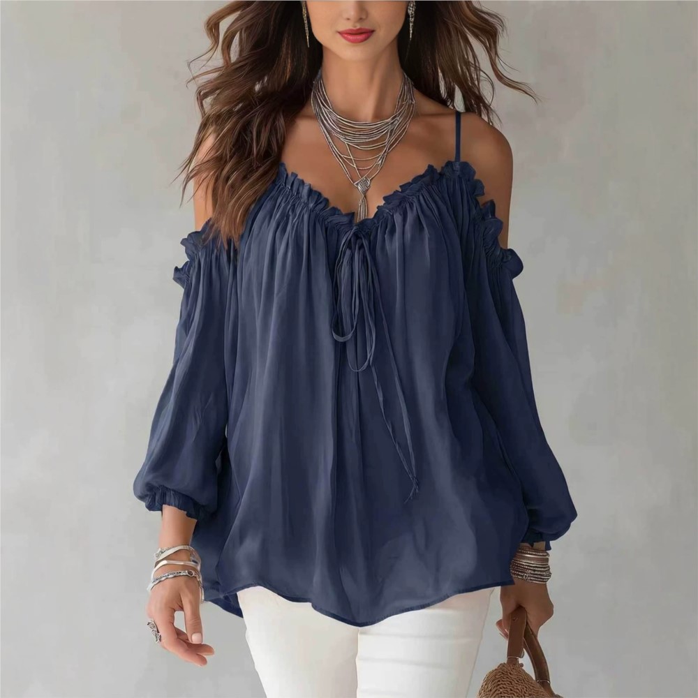 Elegante off-shoulder blouse m - Wrap Blouse Chiffon recensie en prijs