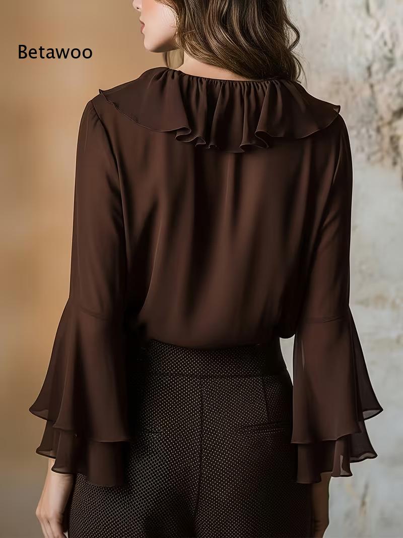 Elegante damesblouse van chiff - Wrap Blouse Chiffon recensie en prijs