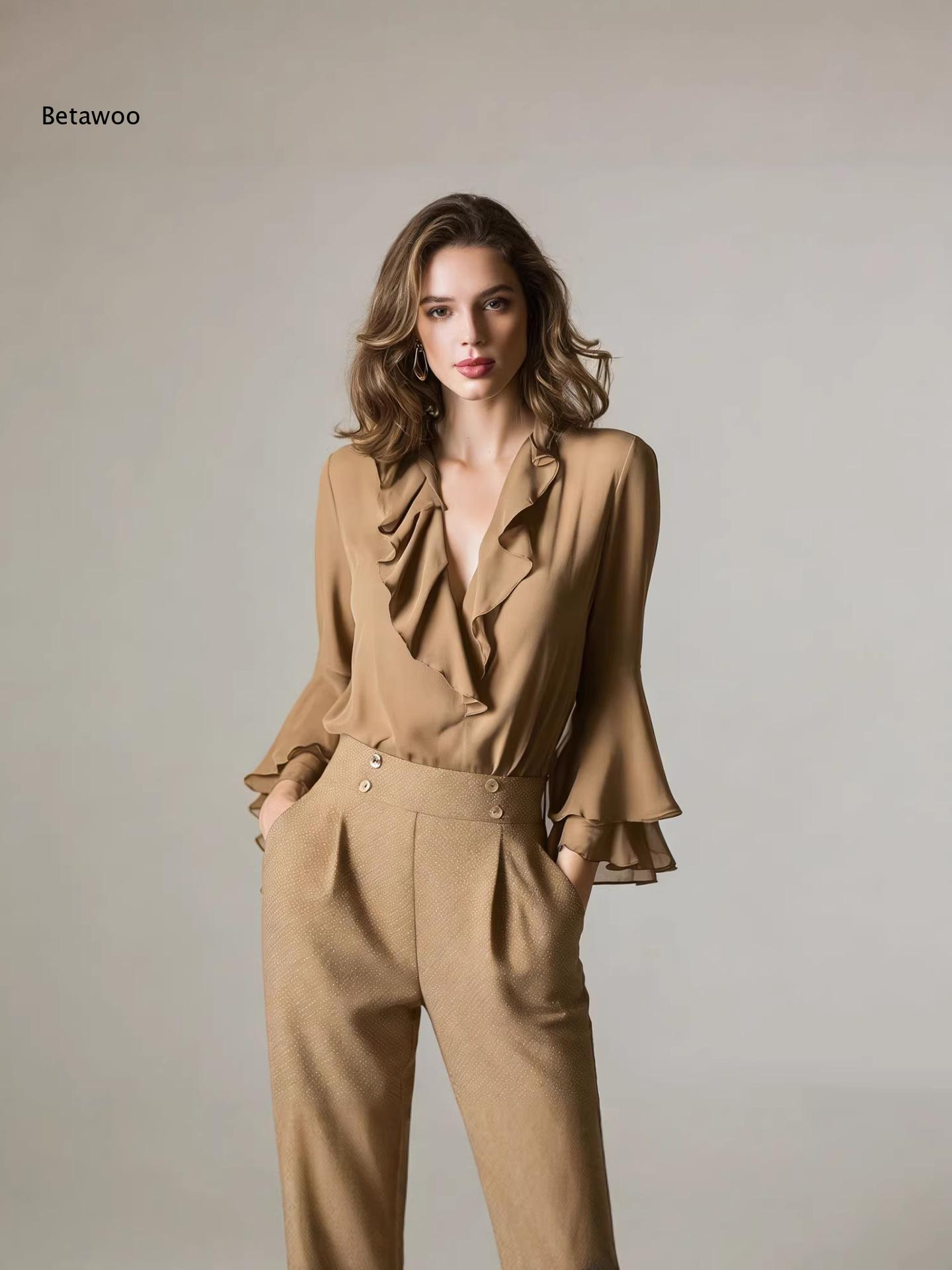 Elegante damesblouse van chiff - Wrap Blouse Chiffon recensie en prijs
