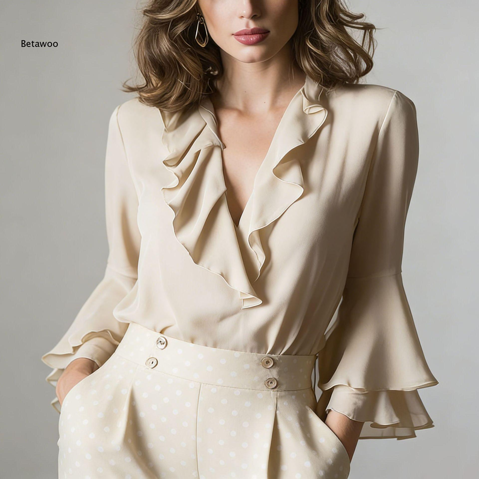 Elegante damesblouse van chiff - Wrap Blouse Chiffon recensie en prijs