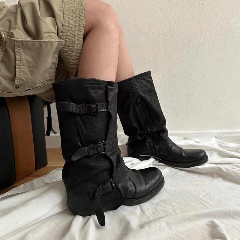 Klassieke damesschoenen Retro  - Women'S Fashion Leather Boots recensie en prijs